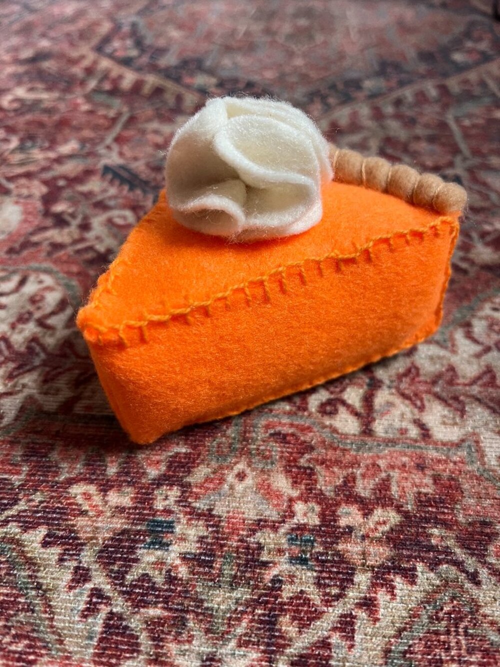 NEW - Handmade Felt Pumpkin Pie Slice - NEW